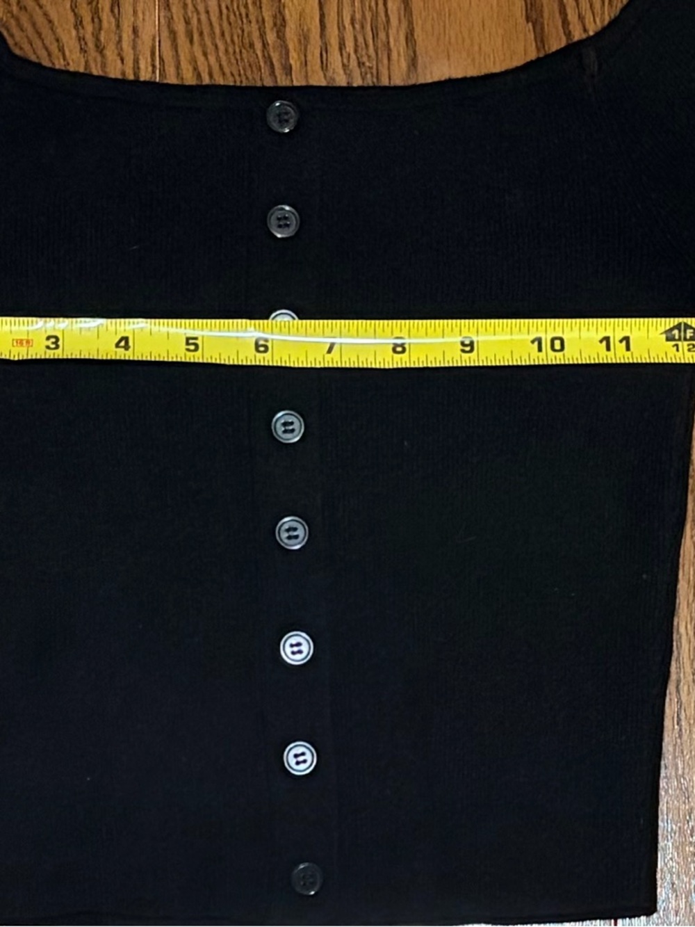 Dynamite Black Long Sleeve Button-Front Off-Shoulder Crop Top - Picture 2 of 4
